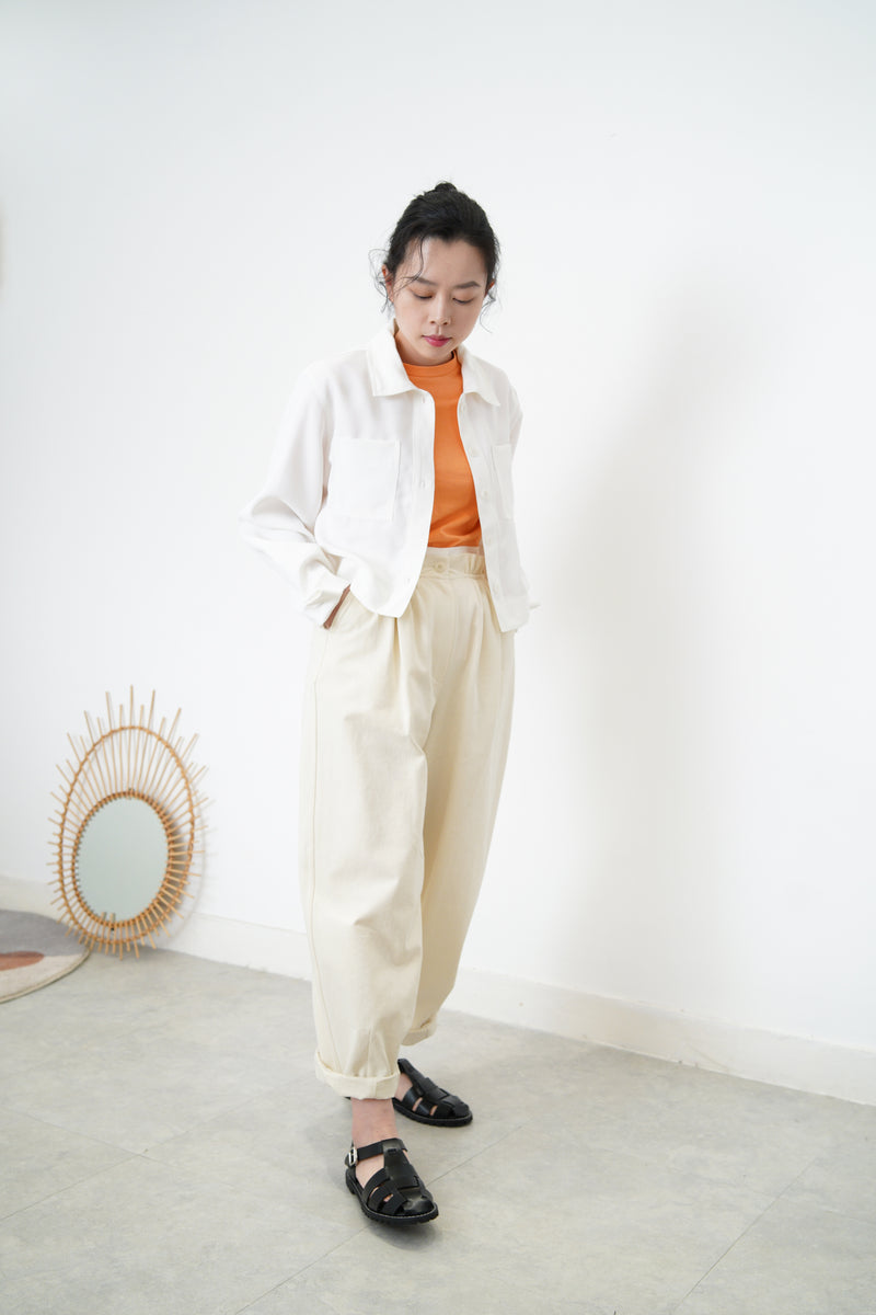 Orange basic tee
