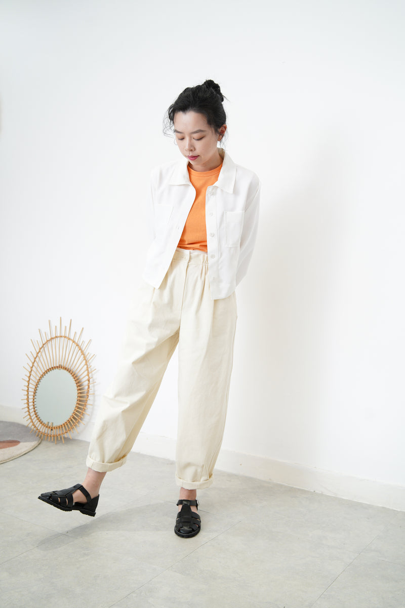 Orange basic tee
