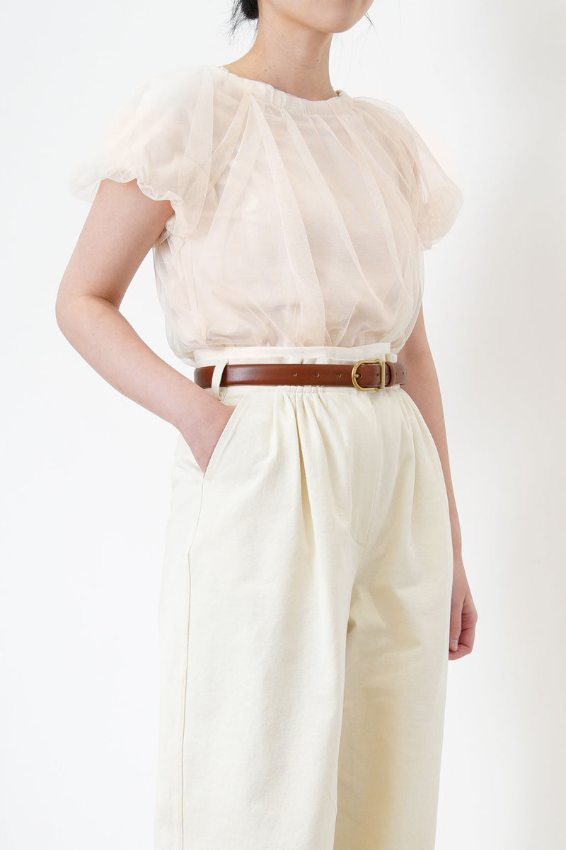 Nude cloud sheer top
