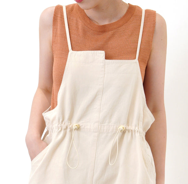 Ivory cami jumpsuit in elastic waist