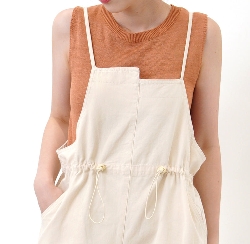 Ivory cami jumpsuit in elastic waist