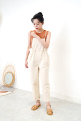 Ivory cami jumpsuit in elastic waist