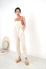 Ivory cami jumpsuit in elastic waist