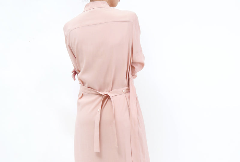 Pink 3 ways shirt dress w/ detail layering