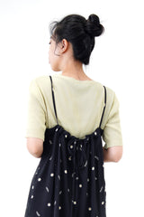 Black cami floral dress w/ adj. straps