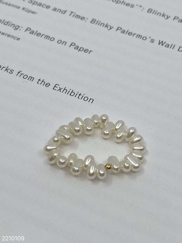 faux pearl ring