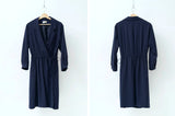 Navy coat w/ waist drawstring