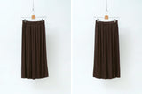 Dark brown pleats skirt