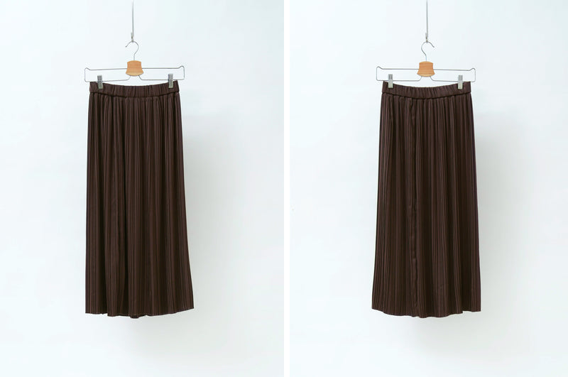 Dark brown pleats skirt