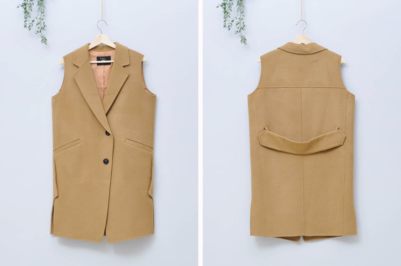 Beige waistcoat w/ detail back