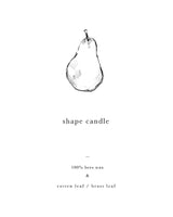 Bees wax candle in pear shape (Deep green)