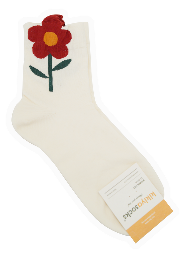 White flower socks